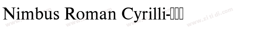 Nimbus Roman Cyrilli字体转换